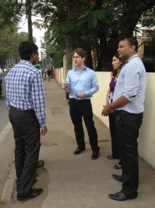 Ethan McCarty of IBM with some of the IBMers who cleaned up Bangalore with the "Ugly Indian" project